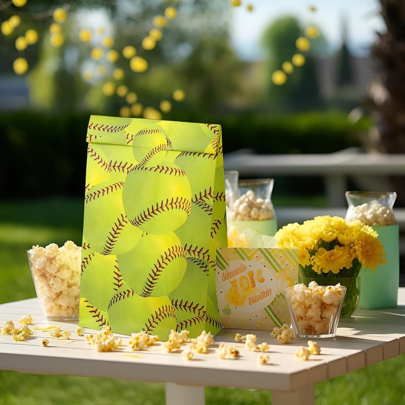 Outego 24 Softball Party Favor Bags with Stickers Softball Goodie Bags Softball Party Favors for Kids Softball Birthday Party Supplies - Image 5